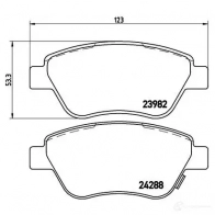 Тормозные колодки дисковые, комплект BREMBO 2 3982 24288 800655 P 59 051 - Изображение 5