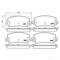 Тормозные колодки, комплект BREMBO 800833 20337 p68002 203 36 - Изображение 2