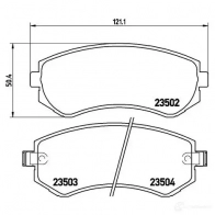 Тормозные колодки дисковые, комплект BREMBO P 56 039 23503 800559 2 3502 - Изображение 2
