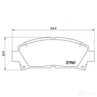 Тормозные колодки дисковые, комплект BREMBO P 83 028 800965 2 1961 7462D582 - Изображение 2