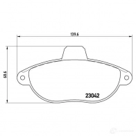 Тормозные колодки, комплект BREMBO 23 042 799903 0TXGC p23072 - Изображение 2
