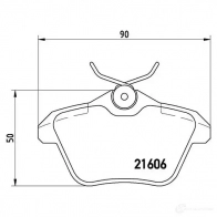 Тормозные колодки дисковые, комплект BREMBO 8676D1477 P 23 067 799898 21 606 - Изображение 4