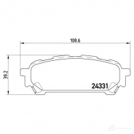 Тормозные колодки дисковые, комплект BREMBO 800913 P 78 014 7905D1004 2433 1 - Изображение 2
