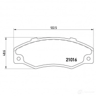 Тормозные колодки, комплект BREMBO 21086 p68016 800845 2101 6 - Изображение 2