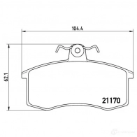 Тормозные колодки, комплект BREMBO VDBNN 2117 0 p41003 800278 - Изображение 2