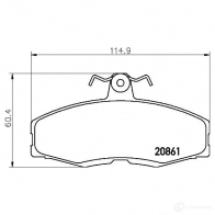 Тормозные колодки, комплект BREMBO 20 861 p24013 800005 UCMC5JE - Изображение 2