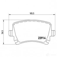 Тормозные колодки дисковые, комплект BREMBO P 85 073 2 3914 801137 8213D1108 - Изображение 2