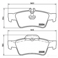 Тормозные колодки дисковые, комплект BREMBO 800397 23 334 P 50 052 23335 - Изображение 5
