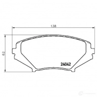 Тормозные колодки дисковые, комплект BREMBO 800332 240 42 7913D1009 P 49 034 - Изображение 5