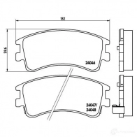 Тормозные колодки дисковые, комплект BREMBO P 49 032 800330 24047 24 046 - Изображение 5