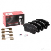 Тормозные колодки дисковые, комплект BREMBO JI4VKXZ 246 93 P 68 044 800871 - Изображение 2
