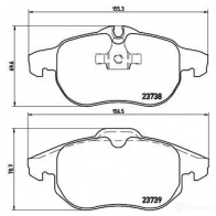 Тормозные колодки дисковые, комплект BREMBO P 59 043 23739 2373 8 800648 - Изображение 7