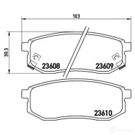 Тормозные колодки, комплект BREMBO 2360 8 23609 p30030 800172 - Изображение 2