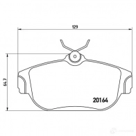 Тормозные колодки дисковые, комплект BREMBO P 86 007 2 0164 7423D542 801221 - Изображение 5
