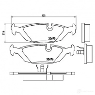 Тормозные колодки дисковые, комплект BREMBO 2 0675 P 06 009 799684 20756 - Изображение 4