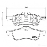 Тормозные колодки дисковые, комплект BREMBO 799704 2371 6 24043 P 06 032 - Изображение 5