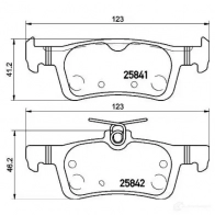 Тормозные колодки дисковые, комплект BREMBO 2584 1 25842 P 61 121 800784 - Изображение 2