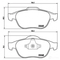 Тормозные колодки дисковые, комплект BREMBO P 68 032 800861 23248 2324 5 - Изображение 6