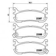 Тормозные колодки дисковые, комплект BREMBO 800320 P 49 021 23388 233 87 - Изображение 8