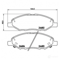 Тормозные колодки дисковые, комплект BREMBO P 56 088 800600 24683 24 682 - Изображение 2