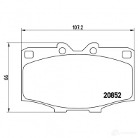 Тормозные колодки дисковые, комплект BREMBO P 83 006 208 52 800950 7069D137 - Изображение 2