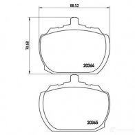 Тормозные колодки, комплект BREMBO 799999 p24004 203 64 20365 - Изображение 2