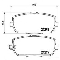 Тормозные колодки дисковые, комплект BREMBO P 49 044 24299 2429 8 800342 - Изображение 4