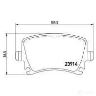 Тормозные колодки дисковые, комплект BREMBO P 85 095 801155 2391 4 8213D1108 - Изображение 6