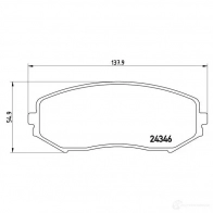 Тормозные колодки дисковые, комплект BREMBO P 79 018 800935 8307D1188 24 346 - Изображение 4