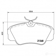 Тормозные колодки дисковые, комплект BREMBO P 59 016 2 1368 7516D638 800624 - Изображение 5