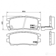 Тормозные колодки дисковые, комплект BREMBO 800499 P 54 018 218 40 21841 - Изображение 6