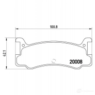 Тормозные колодки дисковые, комплект BREMBO 800309 7257D366 P 49 005 2 0008 - Изображение 2