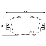 Тормозные колодки дисковые, комплект BREMBO D17799008 801200 2511 0 P 85 140 - Изображение 6