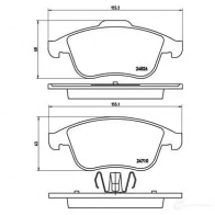 Тормозные колодки дисковые, комплект BREMBO 24826 800874 247 10 P 68 047 - Изображение 5
