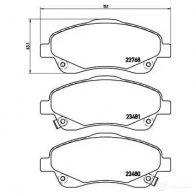 Тормозные колодки дисковые, комплект BREMBO 23481 800982 P 83 046 2348 0 - Изображение 5