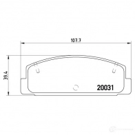 Тормозные колодки, комплект BREMBO 7186D283 800335 p49037 2 0031 - Изображение 2