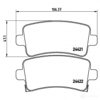 Тормозные колодки дисковые, комплект BREMBO 800664 D14308547 2 4421 P 59 060 - Изображение 7