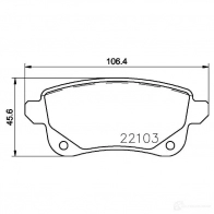 Тормозные колодки дисковые, комплект BREMBO 22 103 800891 P07KOX P 68 064 - Изображение 3