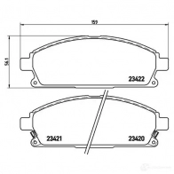 Тормозные колодки дисковые, комплект BREMBO P 56 040 23 420 800560 23421 - Изображение 4