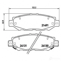 Тормозные колодки дисковые, комплект BREMBO P 83 038 24130 2 1491 800974 - Изображение 2