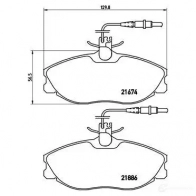 Тормозные колодки дисковые, комплект BREMBO P 61 057 21 674 800720 21886 - Изображение 5