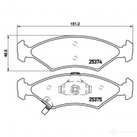 Тормозные колодки, комплект BREMBO 253 74 800198 D6497529 p30062 - Изображение 2