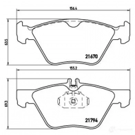 Тормозные колодки дисковые, комплект BREMBO 21794 2 1670 800374 P 50 026 - Изображение 5
