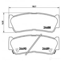 Тормозные колодки дисковые, комплект BREMBO P 30 037 24489 800179 2 4488 - Изображение 2