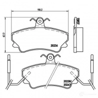 Тормозные колодки, комплект BREMBO 20238 2 0236 800848 p68019 - Изображение 2