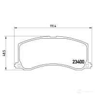 Тормозные колодки, комплект BREMBO p79010 800928 2340 0 7557D677 - Изображение 2