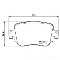 Тормозные колодки дисковые, комплект BREMBO 801195 P 85 135 D17799008 2 5110 - Изображение 5