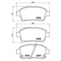 Тормозные колодки дисковые, комплект BREMBO 23905 801038 239 04 P 83 103 - Изображение 5