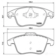 Тормозные колодки дисковые, комплект BREMBO 2 4332 24558 P 61 117 800780 - Изображение 5