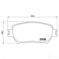 Тормозные колодки дисковые, комплект BREMBO 7787D908 239 28 P 83 062 800997 - Изображение 2